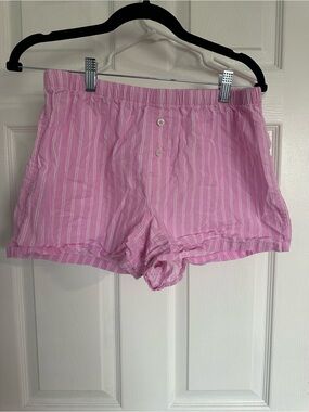 GAP Pink & White Striped Sleep Shorts